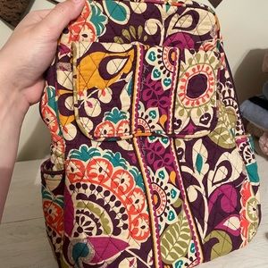 Vera Bradley backpack purse and trifold wallet.